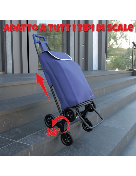 Leonardo - Trolley Per La Spesa, Carrello Per La Spesa Con Tre